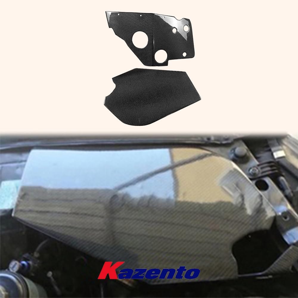 Kazento For Nissan Skyline R34 GTR Carbon Fiber Front Hood Air Filter Cover Trim Pair Kazento Carbon Parts 车身侧板 R34-FILTER-CF