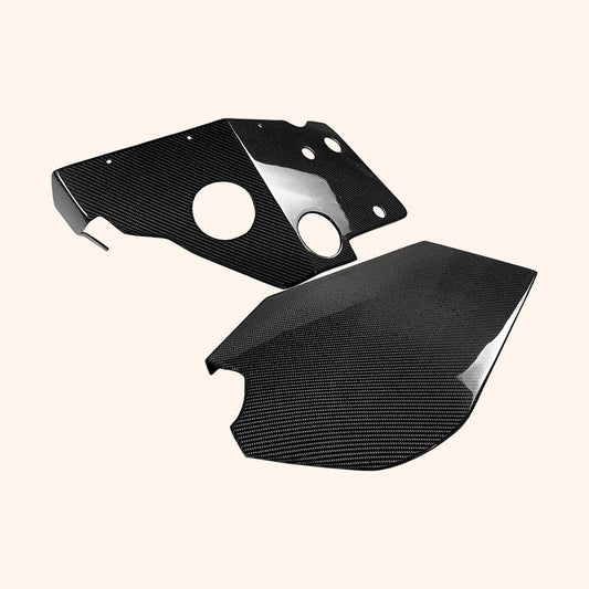 Kazento For Nissan Skyline R34 GTR Carbon Fiber Front Hood Air Filter Cover Trim Pair Kazento Carbon Parts 车身侧板 R34-FILTER-CF