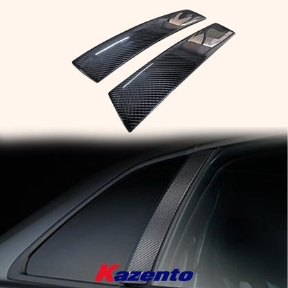 Kazento For Nissan Skyline R34 GTR Carbon Front Door Window B Pillar Cover Trim Pair Kazento Carbon Parts 车身侧板 R34-PILA-B-CF