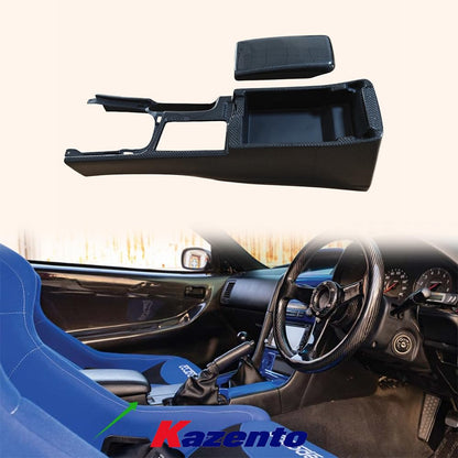 Kazento For Nissan Skyline R34 GTR GTT Carbon Interior Center Console Armrest (RHD Only) Kazento Carbon Parts 车身侧板 R34-CONSOLE-OE-CF