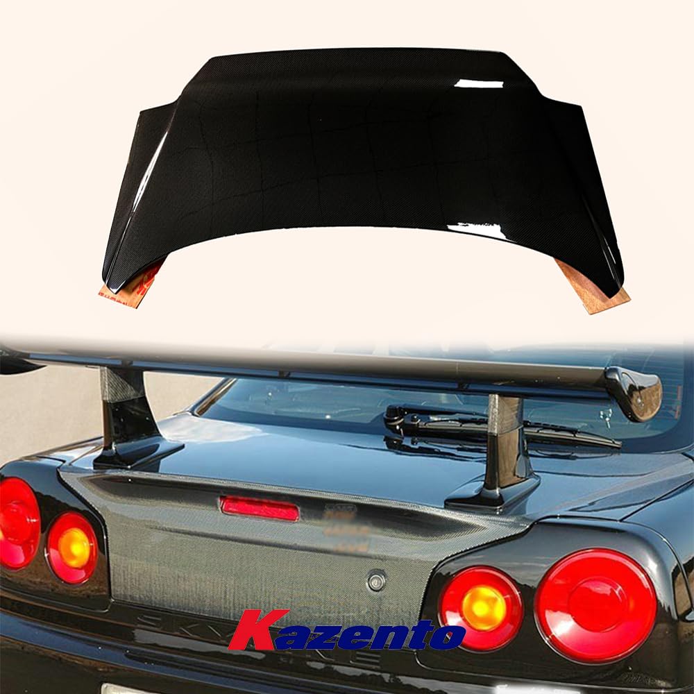 Kazento For Nissan Skyline R34 GTR GTT Ducktail Style Carbon Rear Boot Lid Trunk Kazento Carbon Parts 车身侧板 R34-TRUNK-DL-H-CF