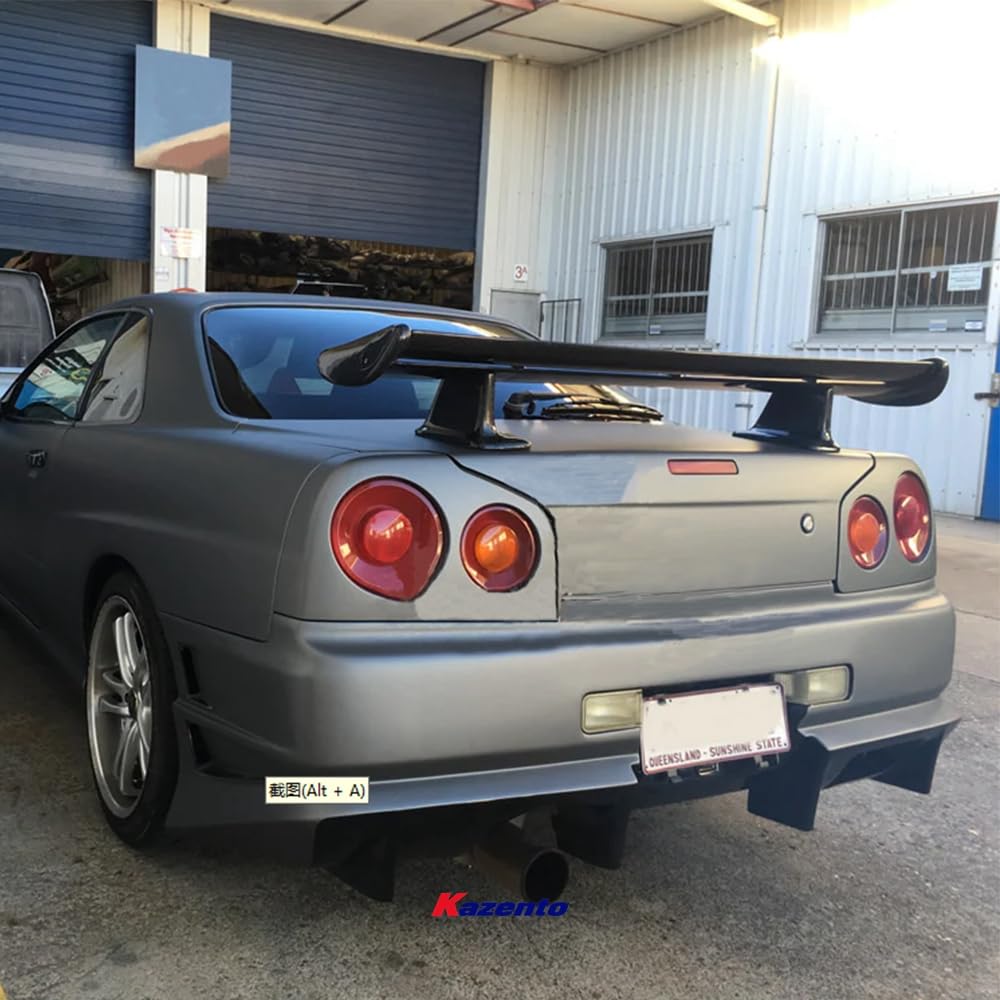 Kazento For Nissan Skyline R34 GTR OE Short Type Spoiler Leg (13cm height, only use with GTR OE middle blade) Kazento Carbon Parts 车身侧板 R34-LEG-OE-SHORT-FRP