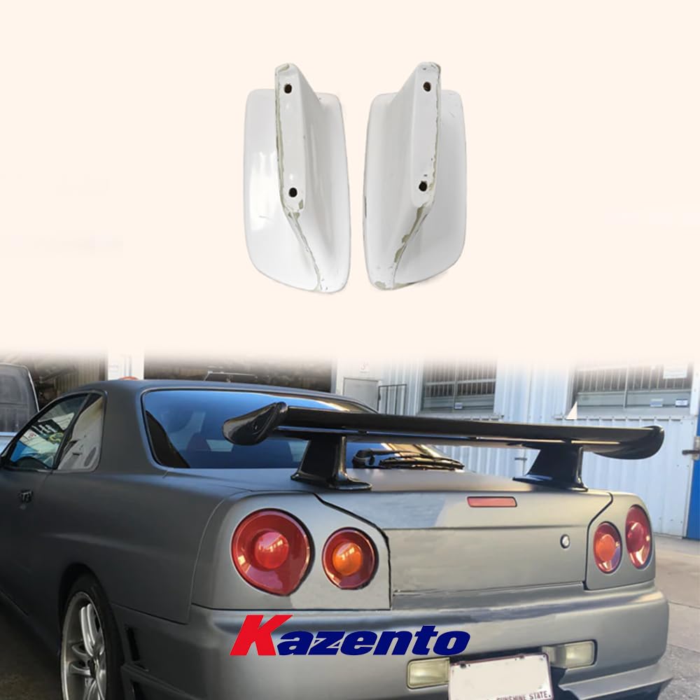 Kazento For Nissan Skyline R34 GTR OE Short Type Spoiler Leg (13cm height, only use with GTR OE middle blade) Kazento Carbon Parts 车身侧板 R34-LEG-OE-SHORT-FRP