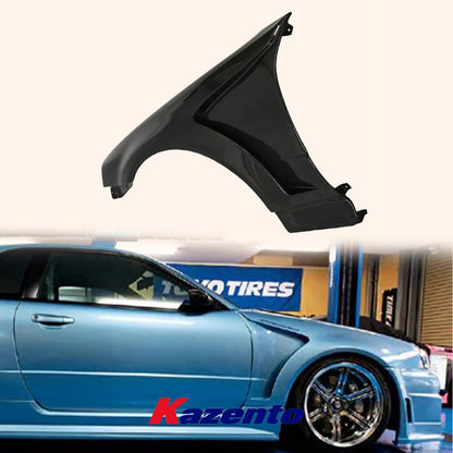 Kazento For Nissan Skyline R34 GTR Only Do Style Carbon Fiber Front Bumper Fender Pair Kazento Carbon Parts 车身侧板 R34-FF-DO-GTR-CF
