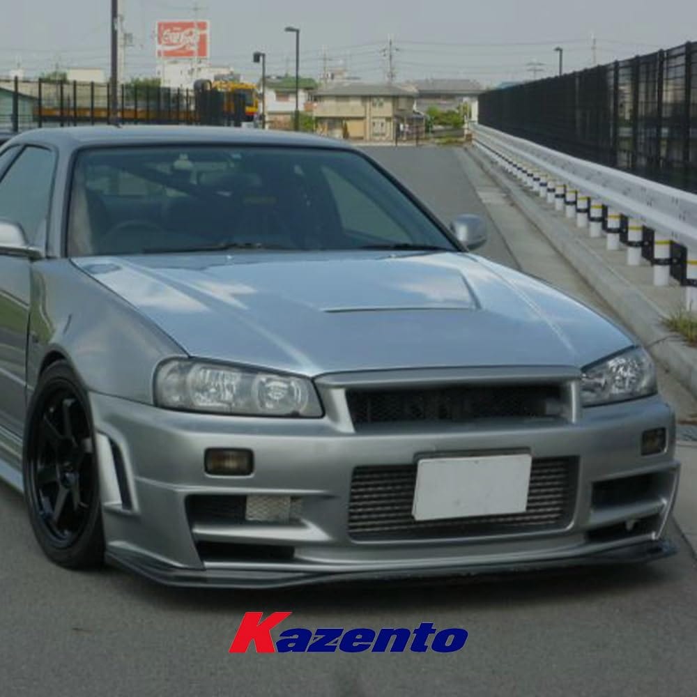 Kazento For Nissan Skyline R34 (GTR only) K Style Carbon Fiber Front Vented Hood Bonnet Kazento Carbon Parts 车身侧板 R34-HOOD-K-GTR-CF