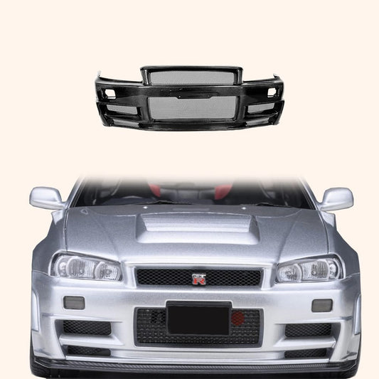 Kazento For Nissan Skyline R34 (GTR Only) NIS Type ZTune Carbon Fiber Front Bumper Kazento Carbon Parts 车身侧板 R34-FB-ZT-GTR-CF