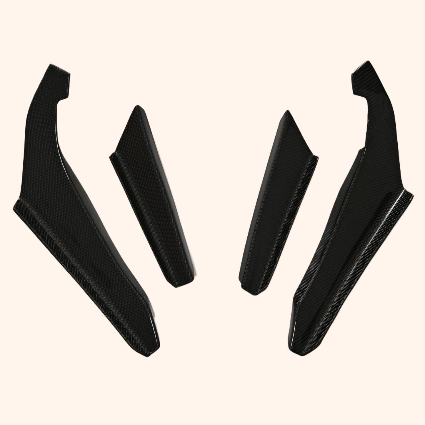 Kazento For Nissan Skyline R34 (GTR Only) OE Style Front Bumper Canards 4pcs/kits Kazento Carbon Parts 车身侧板 R34-CANA-OE-CF