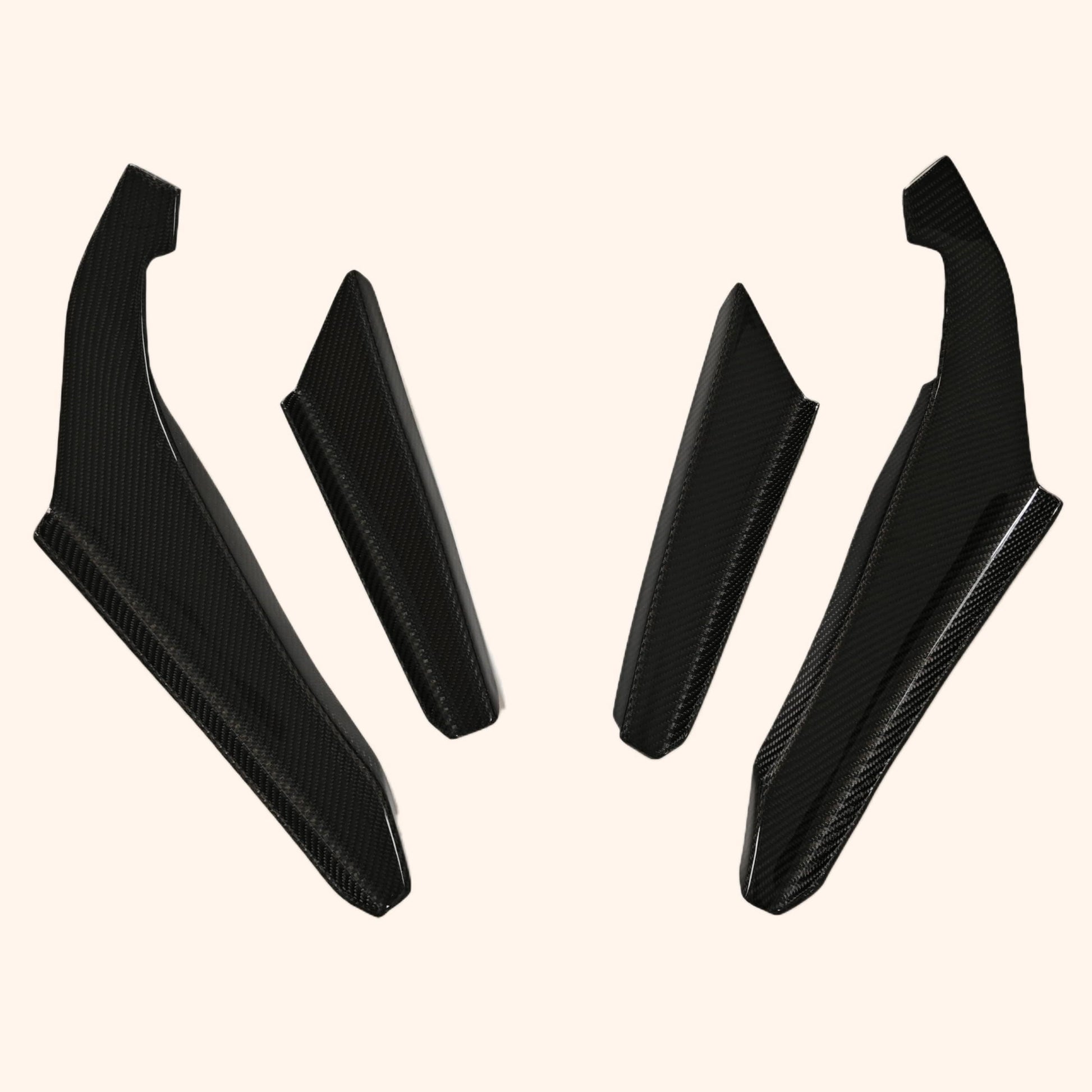 Kazento For Nissan Skyline R34 (GTR Only) OE Style Front Bumper Canards 4pcs/kits Kazento Carbon Parts 车身侧板 R34-CANA-OE-CF