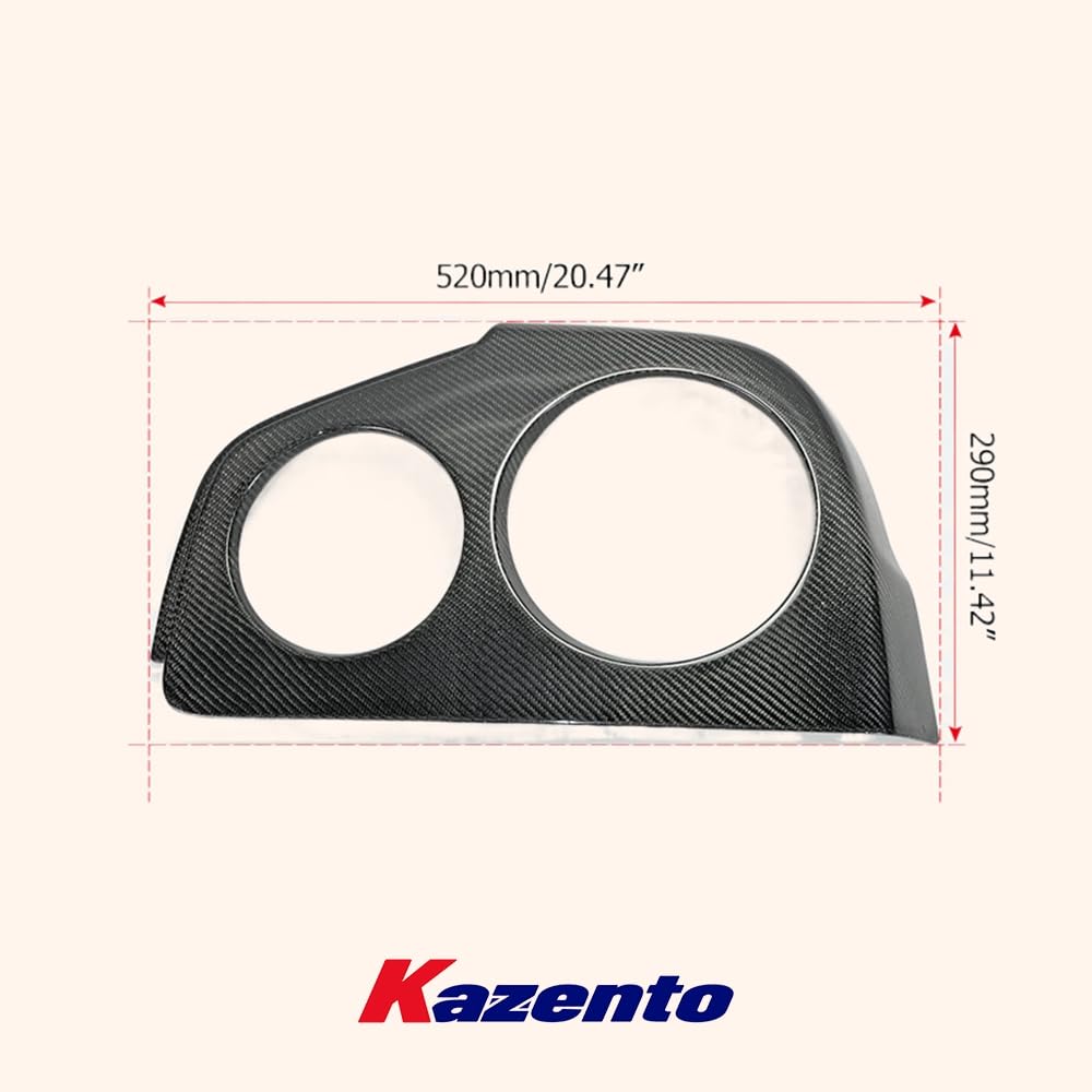 Kazento For Nissan Skyline R34 GTR Only Rear Trunk Tail Light Cover Panel Carbon