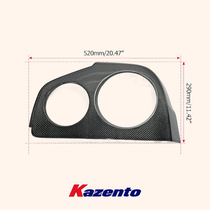 Kazento For Nissan Skyline R34 GTR Only Rear Trunk Tail Light Cover Panel Carbon