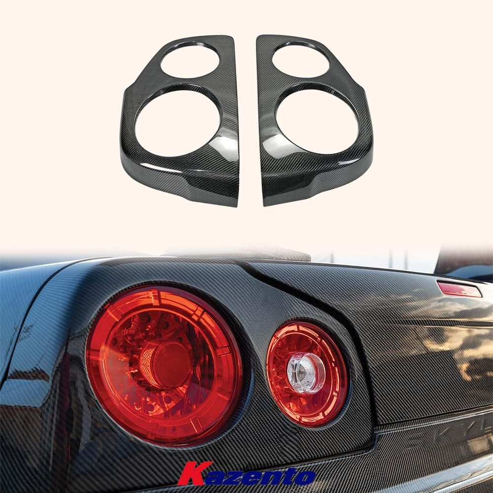 Kazento For Nissan Skyline R34 GTR Only Rear Trunk Tail Light Cover Panel Carbon