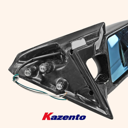 Kazento For Nissan Skyline R34 (GTR RHD only) KZ Carbon Fiber Side Door Aero Mirror Pair Kazento Carbon Parts 车身侧板 R34-MC-TI-GND-R-CF