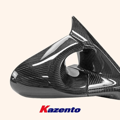 Kazento For Nissan Skyline R34 (GTR RHD only) KZ Carbon Fiber Side Door Aero Mirror Pair Kazento Carbon Parts 车身侧板 R34-MC-TI-GND-R-CF