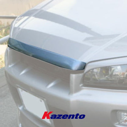 Kazento For Nissan Skyline R34 GTR Type-R URAS Style Fiberglass Unpaint Hood Bonnet Lip Kazento Carbon Parts 车身侧板 R34-HDL-TYPER-FRP