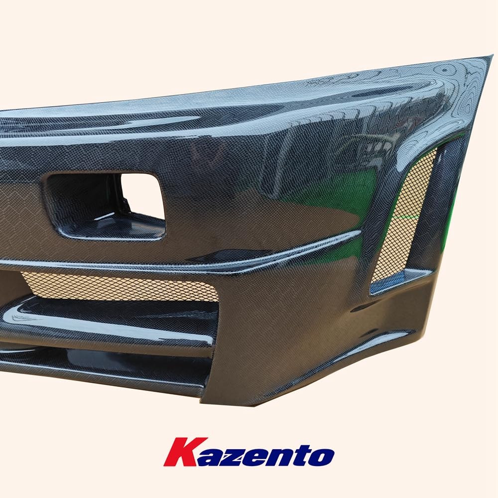 Kazento For Nissan Skyline R34 GTR ZT Style Honeycomb Carbon Fiber Front Bumper Body Kit Kazento Carbon Parts 车身侧板 R34-FB-ZT-GTR-HCF