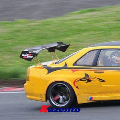 Kazento For Nissan Skyline R34 GTT GTR AUTOSLK Style Carbon Rear Trunk GT Wing Spoiler Kazento Carbon Parts 车身侧板 R34-RS-AS-KD-CF