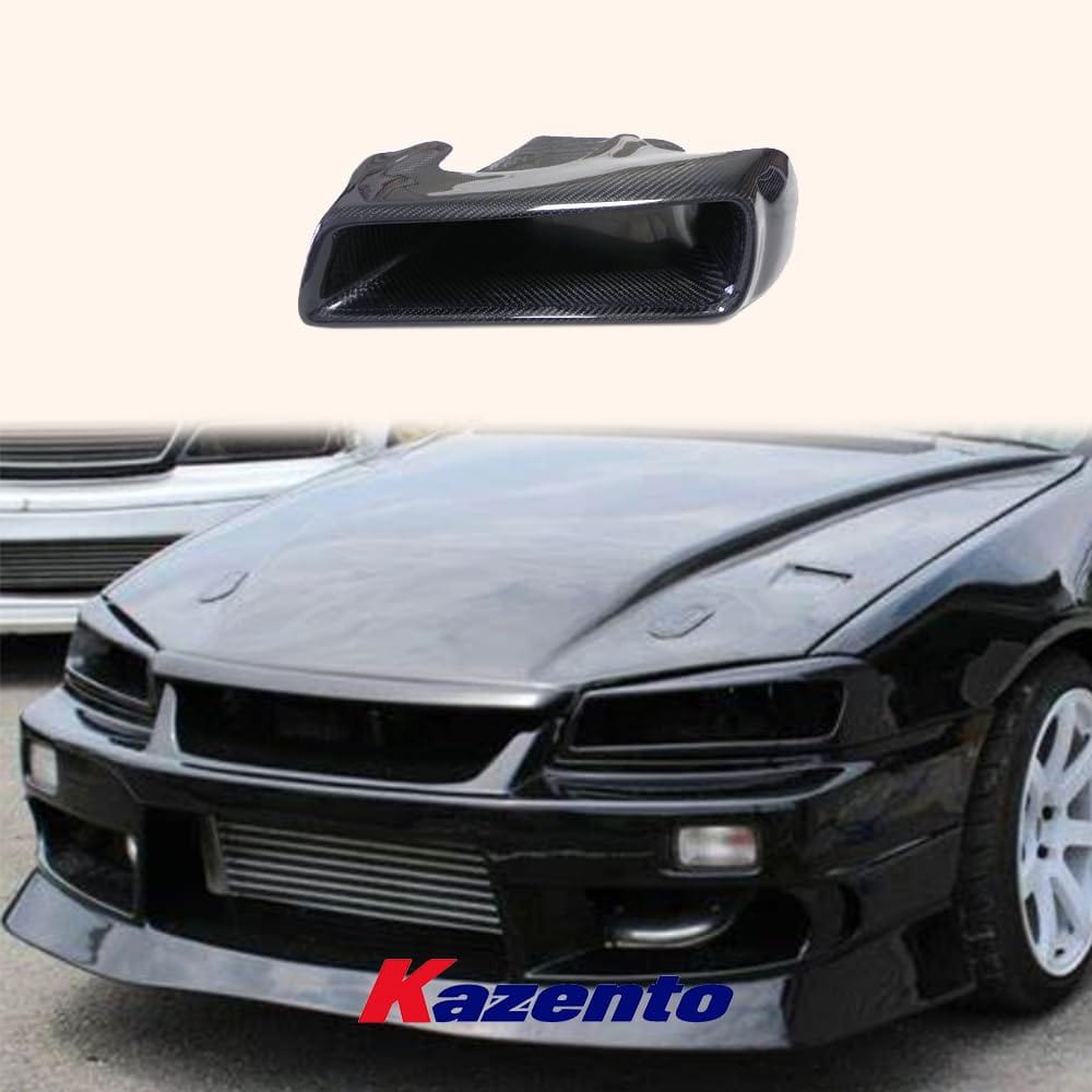 Kazento For Nissan Skyline R34 GTT GTR Carbon Vented Headlight Cover (left side 1pc)