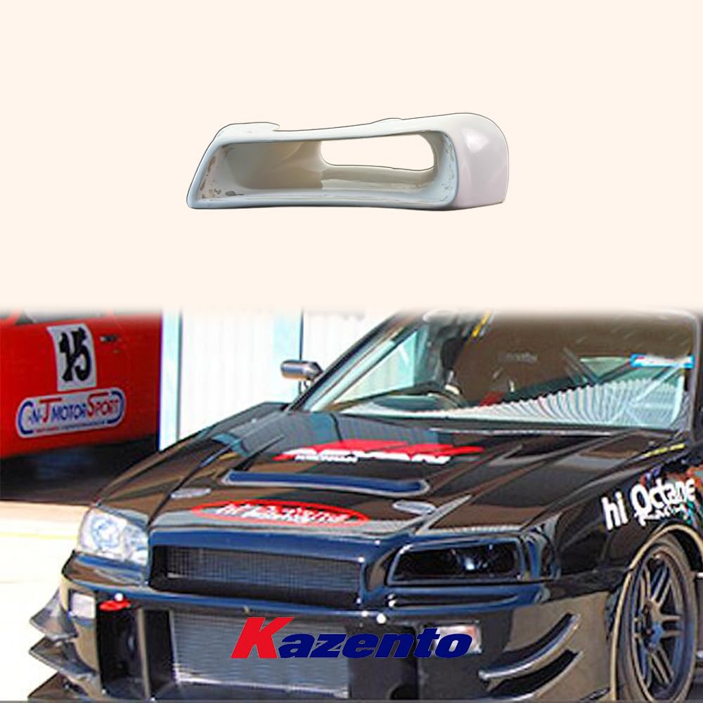 Kazento For Nissan Skyline R34 GTT GTR FRP Unpaint Vented Headlight Cover (left side 1p) Kazento Carbon Parts 车身侧板 R34-HL-V-1PCS-FRP