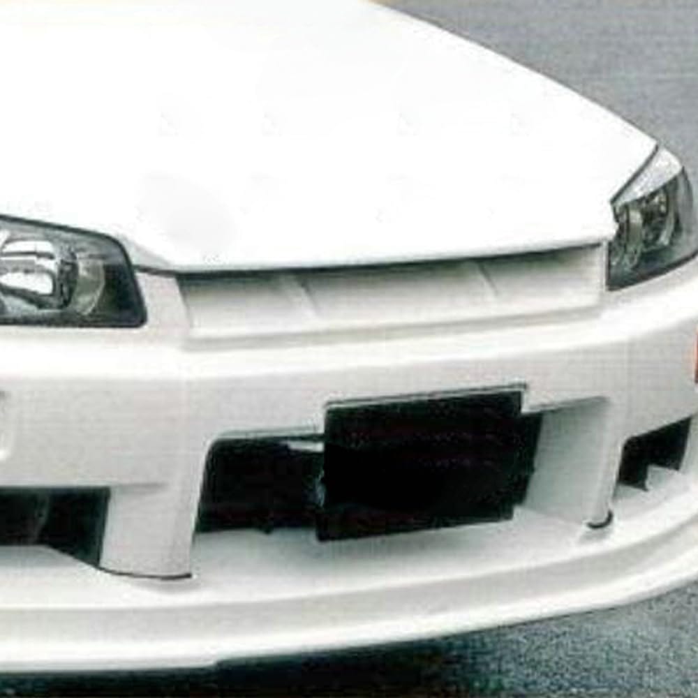 Kazento For Nissan Skyline R34 (GTT only) HSM Type Fiberglass Unpaint Front Bumper Lip