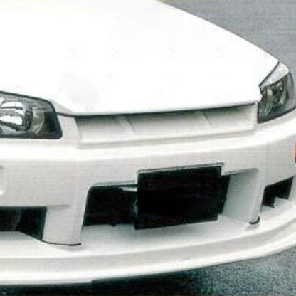 Kazento For Nissan Skyline R34 (GTT only) HSM Type Fiberglass Unpaint Front Bumper Lip