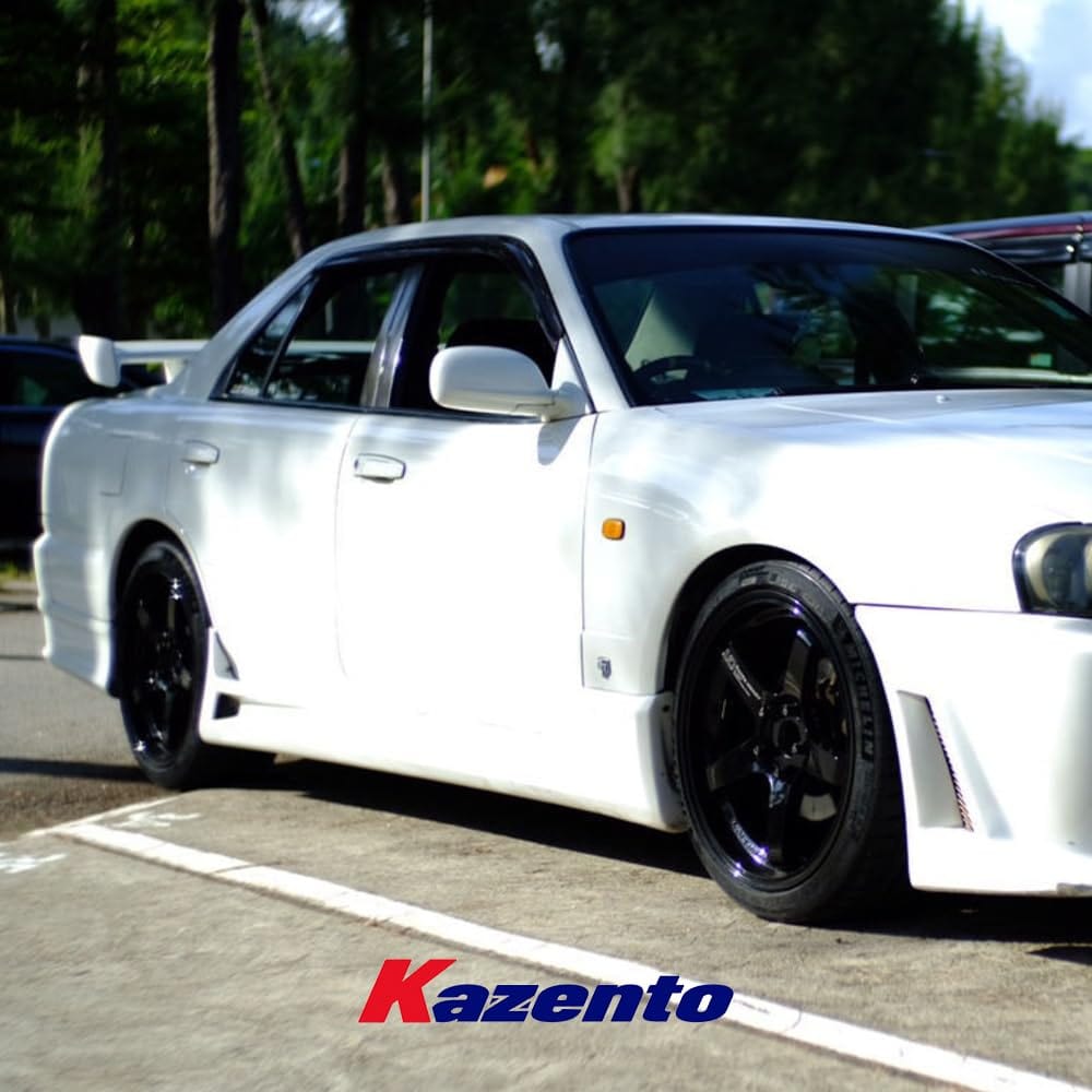 Kazento For Nissan Skyline R34 HR34 (4Dr only) TT Style Fiberglass Unpaint Side Skirts Kazento Carbon Parts 车身侧板 R34-SS-TT-4DR-FRP