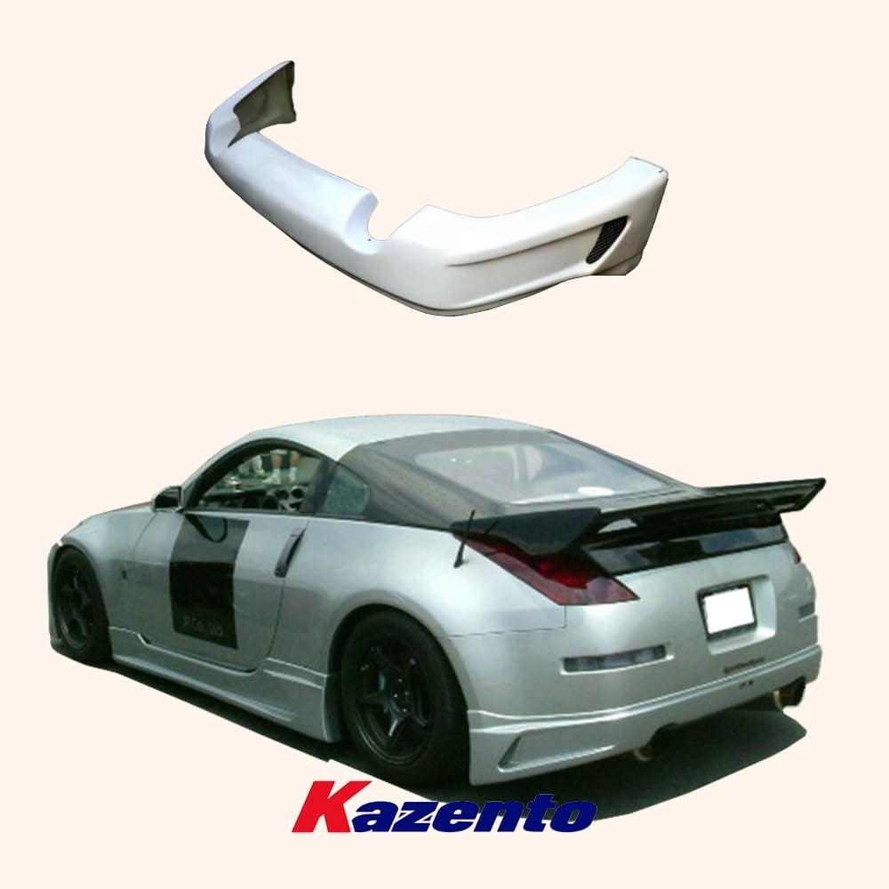 Kazento For Nissan Z33 2003-08 350Z JP Style Fiberglass FRP Unpaint Rear Bumper Lip Kazento Carbon Parts 车身侧板 350Z-RL-JP-FRP
