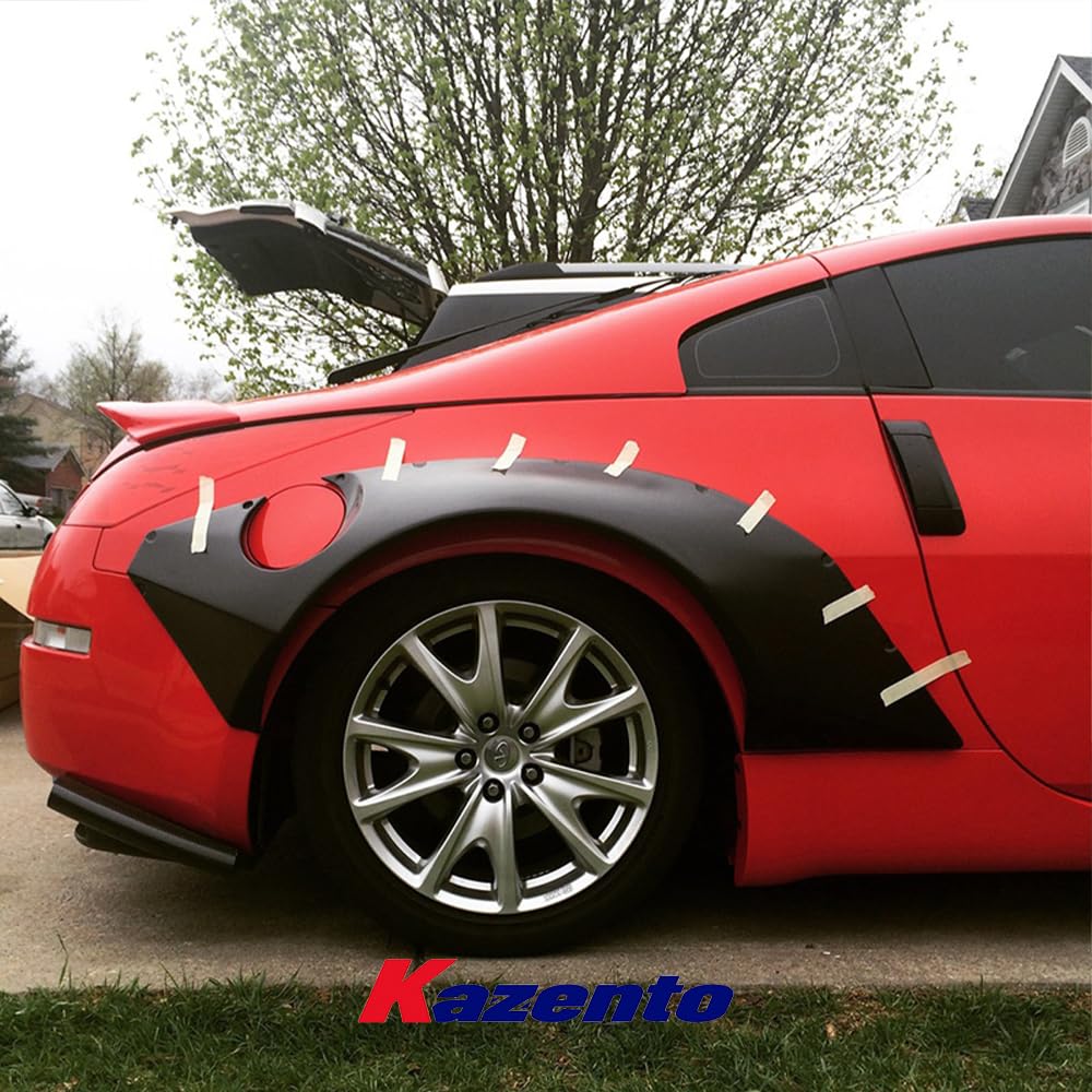 Kazento For Nissan Z33 2003-08 350Z RB Style Fiberglass FRP Unpaint Rear Fender Flare Kazento Carbon Parts 车身侧板 350Z-RF-RB2-FRP