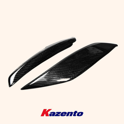 Kazento For Nissan Z33 350Z 2003-08  Carbon Fiber Front Bumper Hood Eyelid Eyebrow Pair Kazento Carbon Parts 车身侧板 350Z-EYE-CF