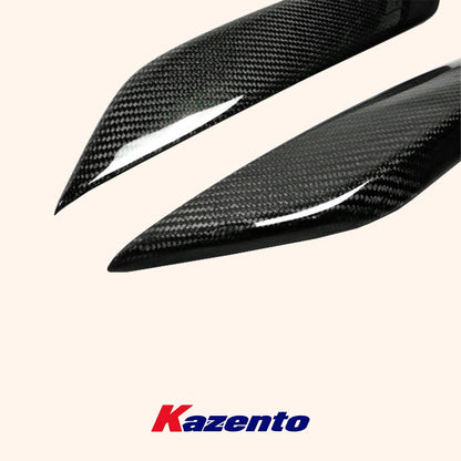 Kazento For Nissan Z33 350Z 2003-08  Carbon Fiber Front Bumper Hood Eyelid Eyebrow Pair Kazento Carbon Parts 车身侧板 350Z-EYE-CF