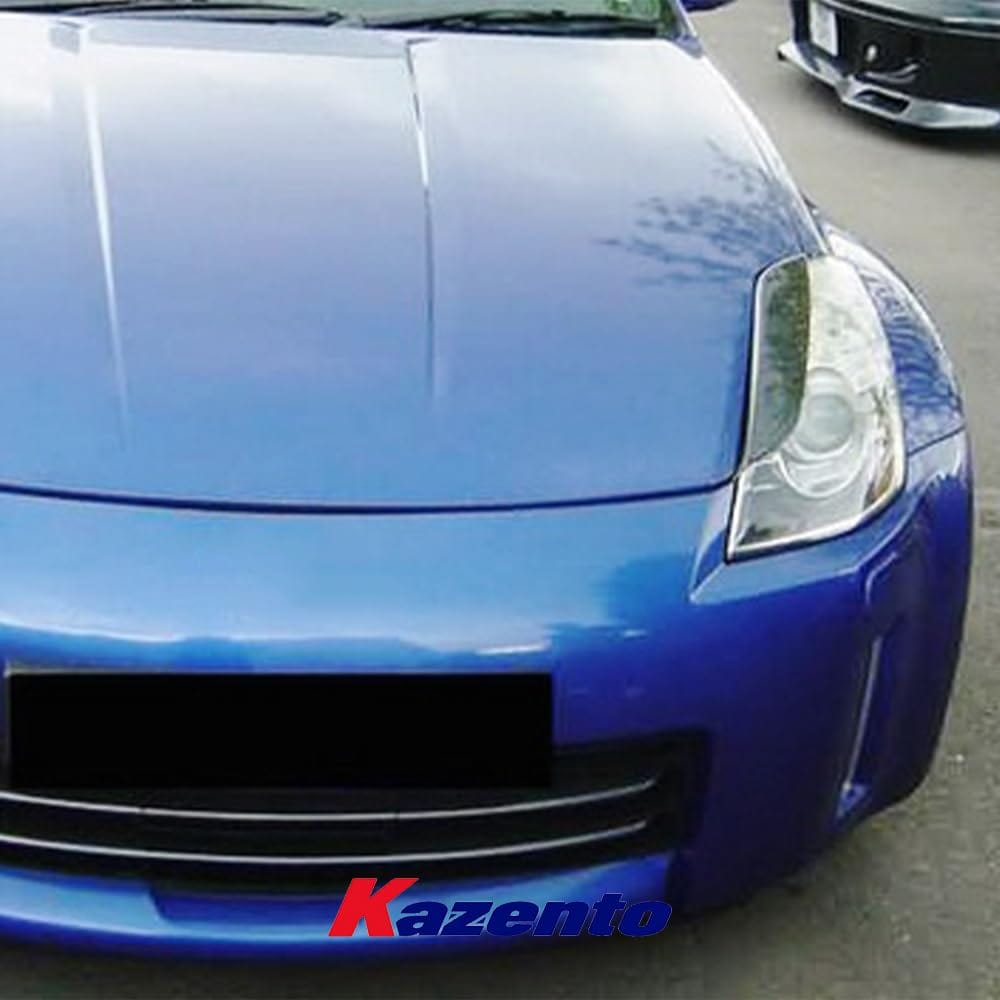 Kazento For Nissan Z33 350Z 2003-08  Carbon Fiber Front Bumper Hood Eyelid Eyebrow Pair Kazento Carbon Parts 车身侧板 350Z-EYE-CF