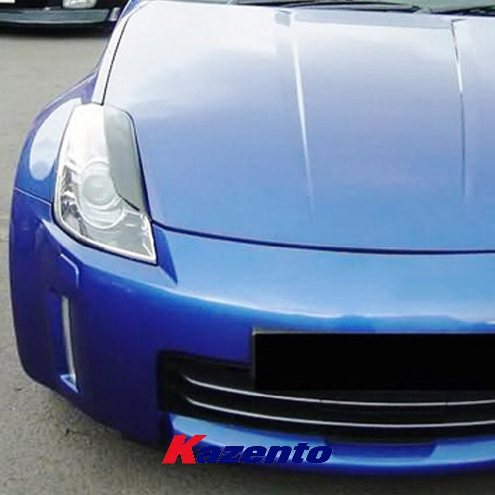 Kazento For Nissan Z33 350Z 2003-08  Carbon Fiber Front Bumper Hood Eyelid Eyebrow Pair Kazento Carbon Parts 车身侧板 350Z-EYE-CF