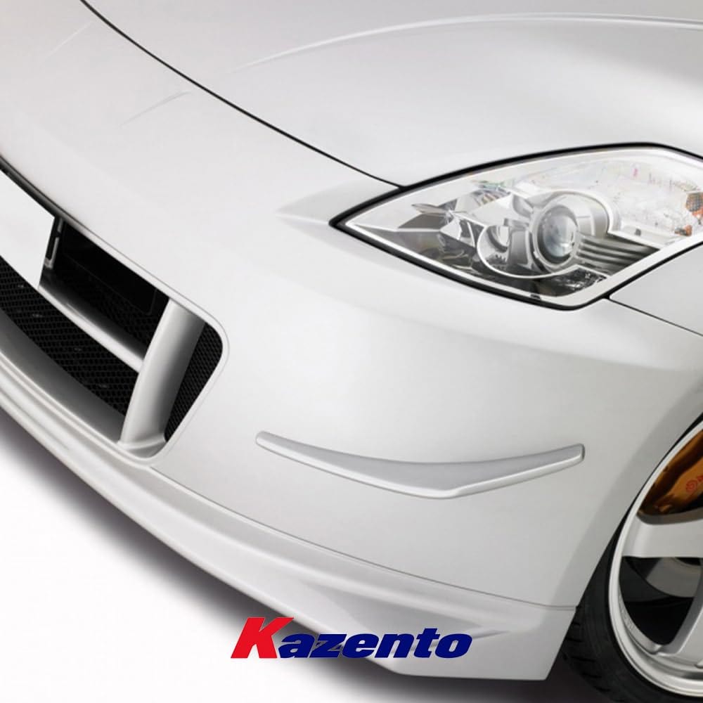 Kazento For Nissan Z33 350Z 2003-08 NIS2 Fiberglass Unpaint Front Bumper Canard Splitter Kazento Carbon Parts 车身侧板 350Z-CANA-NIS-2P-FRP