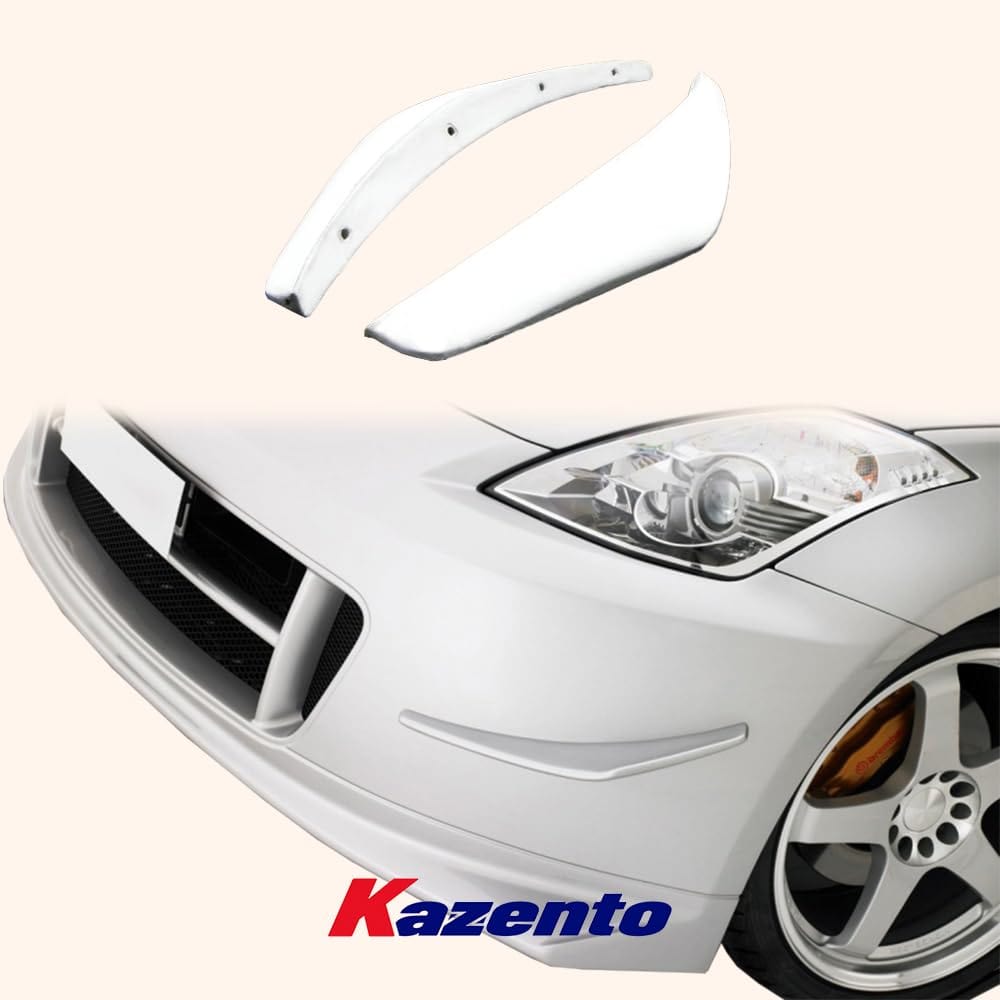 Kazento For Nissan Z33 350Z 2003-08 NIS2 Fiberglass Unpaint Front Bumper Canard Splitter Kazento Carbon Parts 车身侧板 350Z-CANA-NIS-2P-FRP