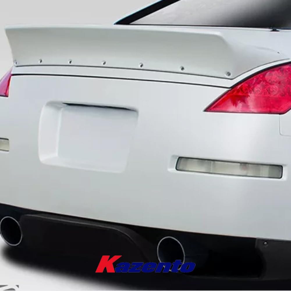 Kazento For Nissan Z33 Fairlady 350z RB Style Rear Trunk Wing Spoiler Lip FRP Unpaint Kazento Carbon Parts 车身侧板 MN-W5Y4-HTAW