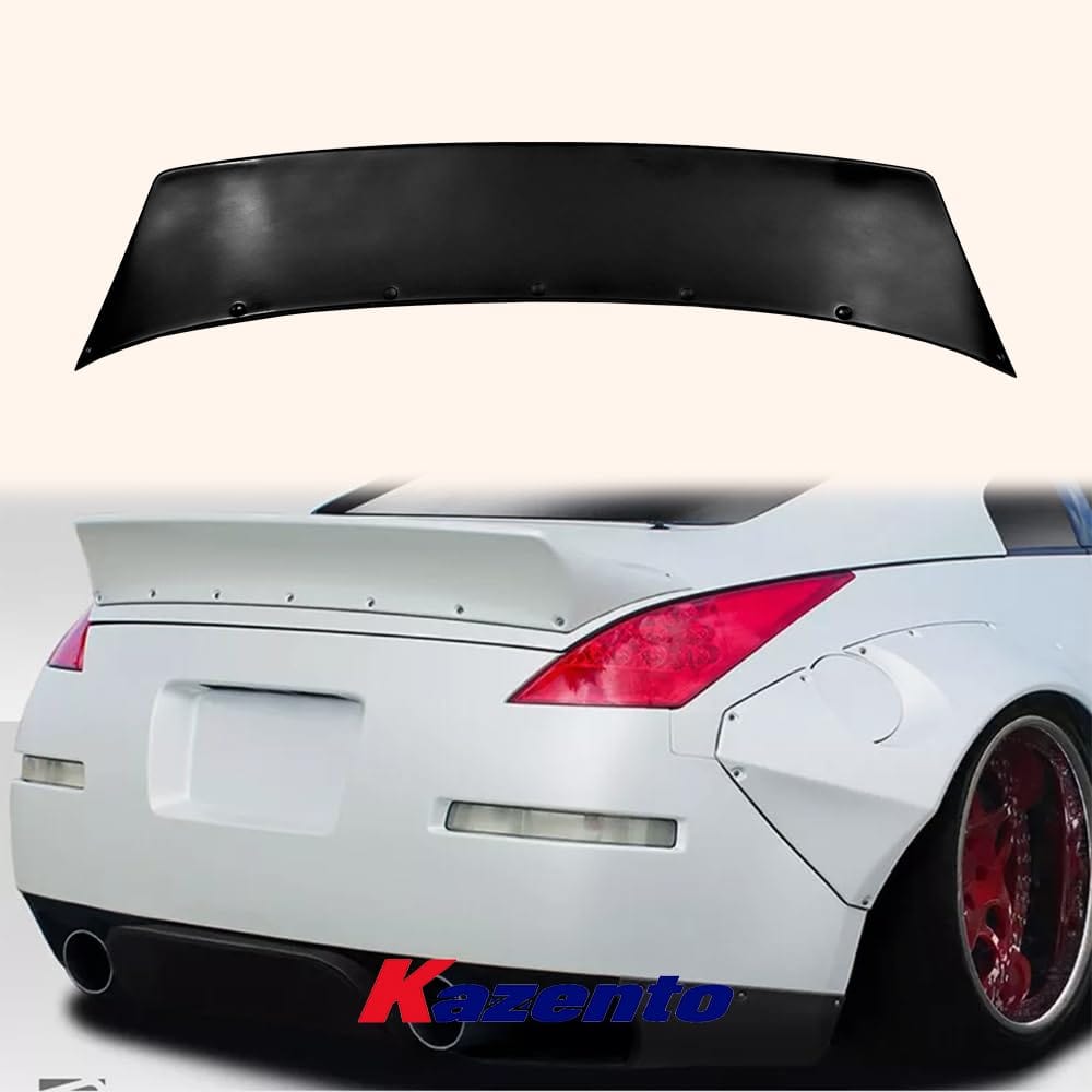 Kazento For Nissan Z33 Fairlady 350z RB Style Rear Trunk Wing Spoiler Lip FRP Unpaint Kazento Carbon Parts 车身侧板 MN-W5Y4-HTAW
