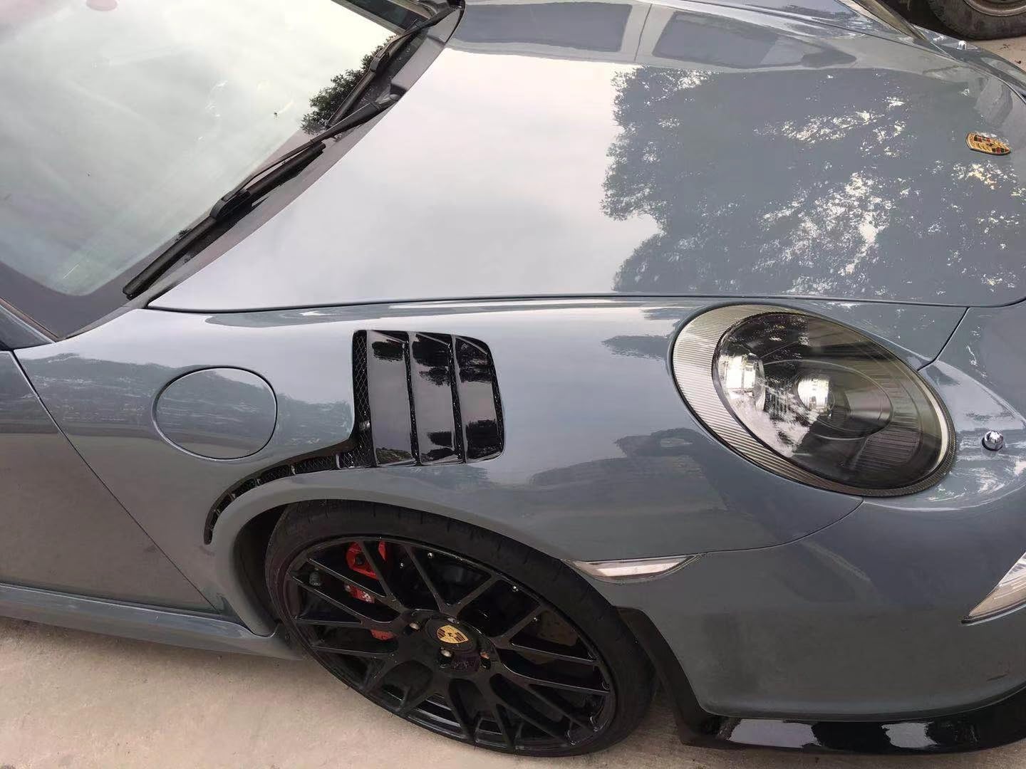 Kazento For Porsche 718 Boxster Cayman RS Style Carbon Fiber Front Fender Pair