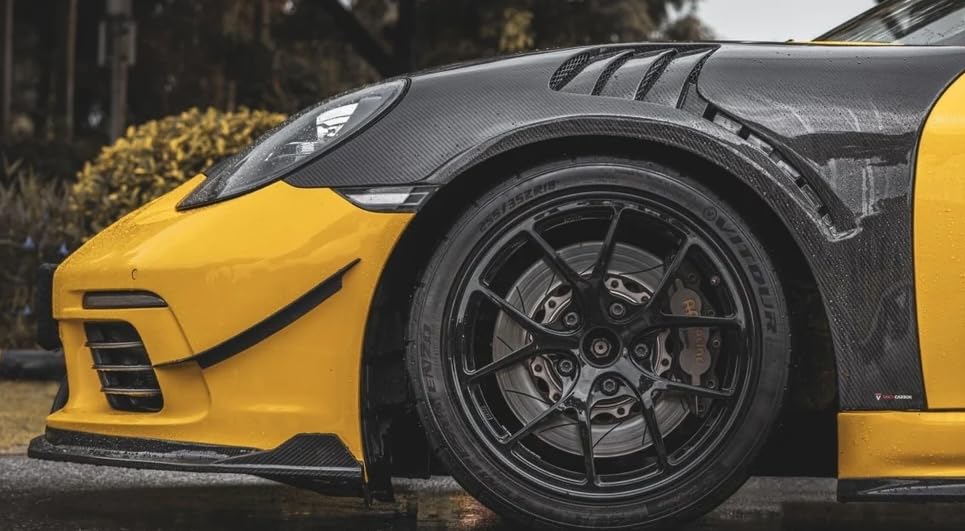 Kazento For Porsche 718 Boxster Cayman RS Style Carbon Fiber Front Fender Pair