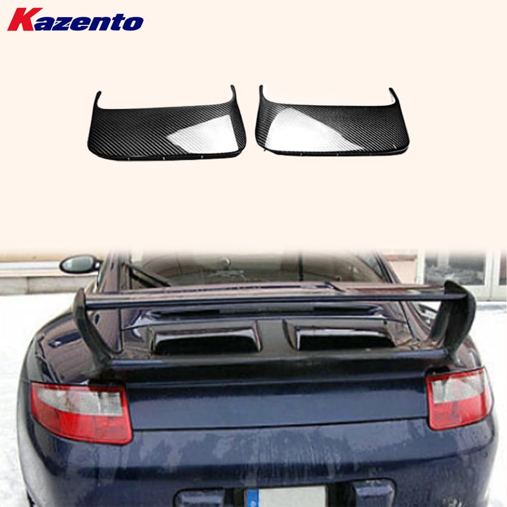 Kazento For Porsche 911 997 Carbon Fiber Rear Trunk Boot OEM Style Vents Ducts Cover