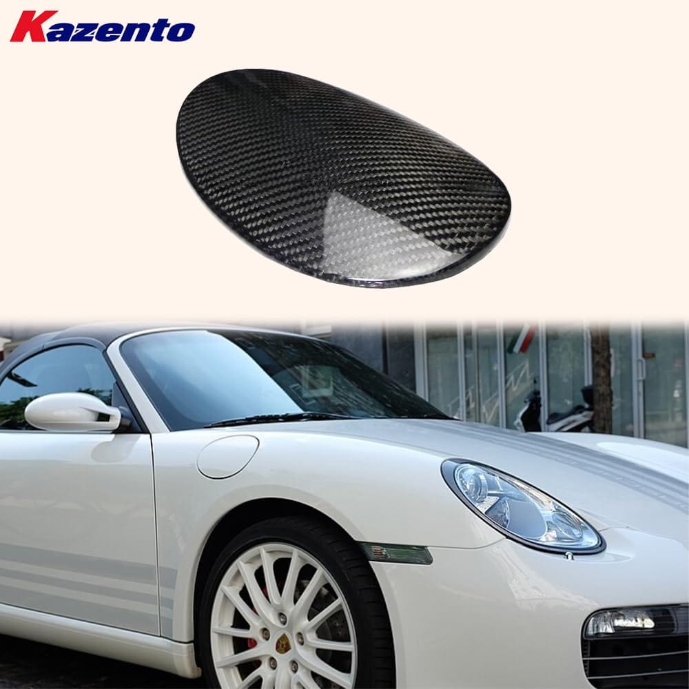 Kazento For Porsche 987 Boxster Cayman S 2004-12 2D Roadster KZ Carbon Front Fuel Cover Kazento Carbon Parts 车身侧板 987-FUEL-CF