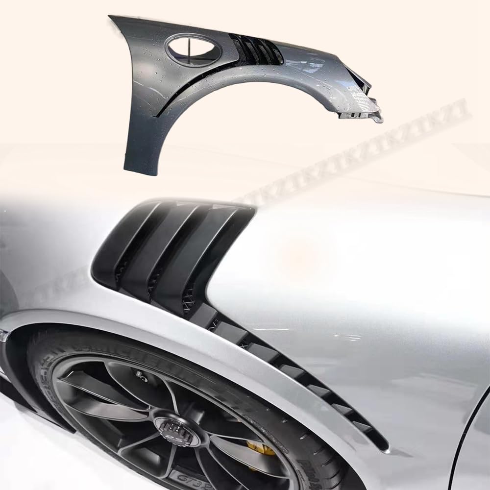 Kazento For Porsche 991 911 (Non Turbo Only) Front GT Fender Pair Fiber Glass Unpaint Kazento Carbon Parts 车身侧板 991-FF-V1-NOR-FRP