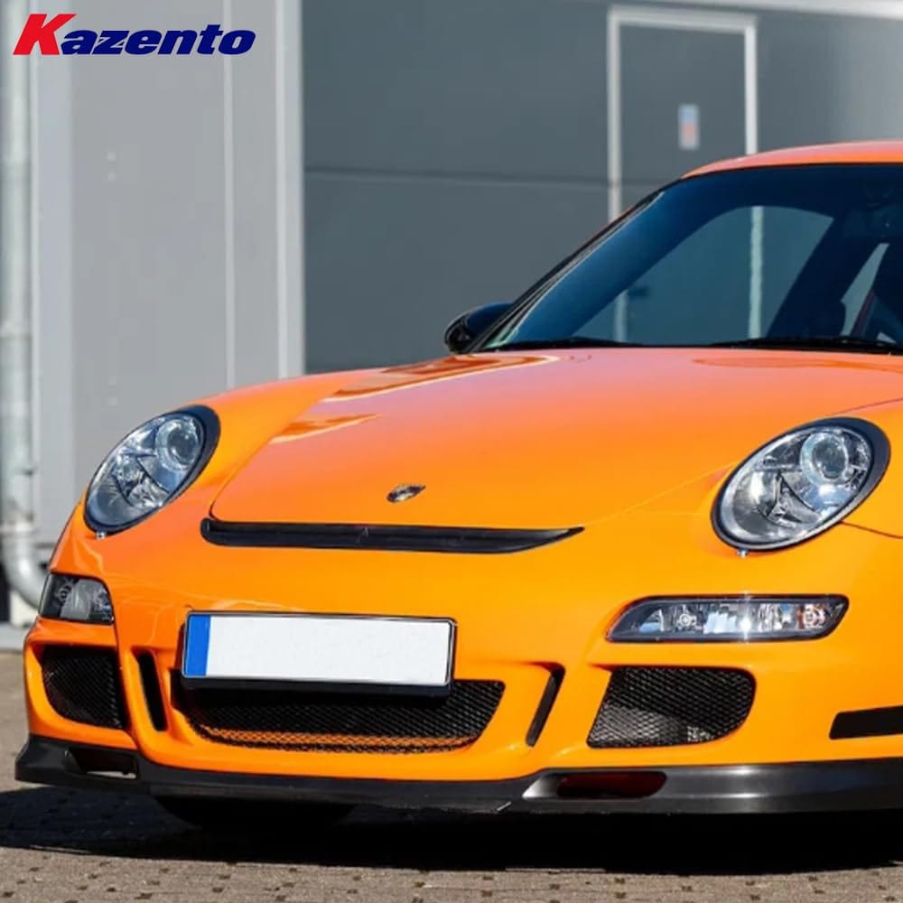 Kazento For Porsche Boxster 987 997 GT3 Style Carbon Fiber Front Grille Grill Cover