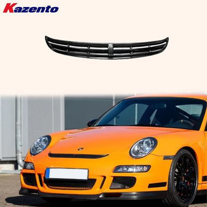 Kazento For Porsche Boxster 987 997 GT3 Style Carbon Fiber Front Grille Grill Cover