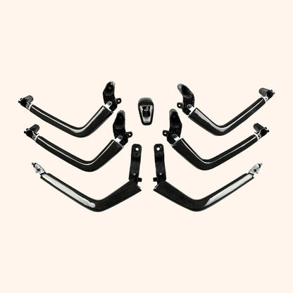 Kazento For Porsche Cayenne 18-25 9Y0 9Y3 Carbon Armrest Door Handle Repacement 6pcs Kazento Carbon Parts 车身侧板 CAYENNE18-ARM-TI-CF