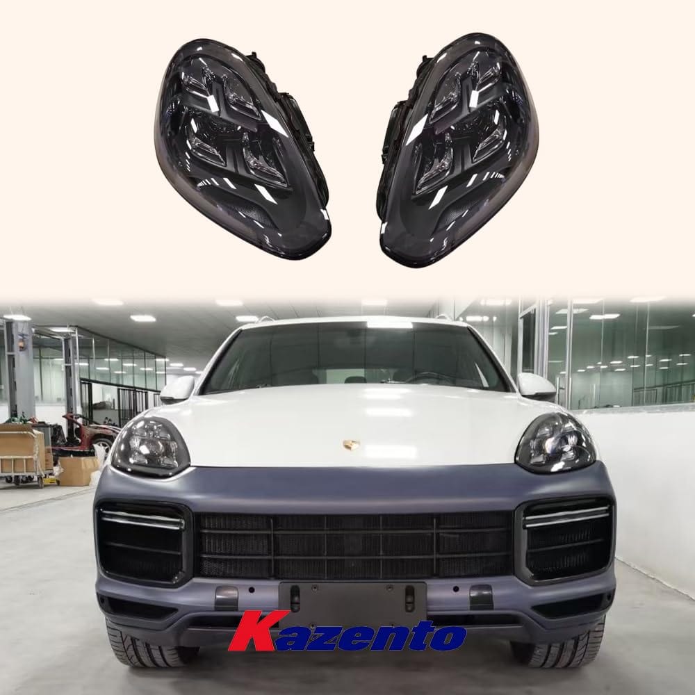 Kazento For Porsche Cayenne 958.2 2015-17 Matrix LED Laser DRL Headlight (up to 18-23)