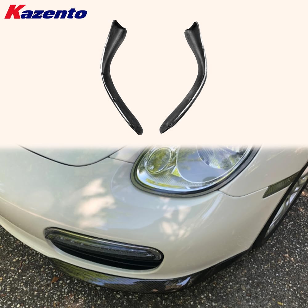Kazento For Porsche Cayman (987.1 Only) 05-08 OE Carbon Fiber Front Bumper Lip 2pcs