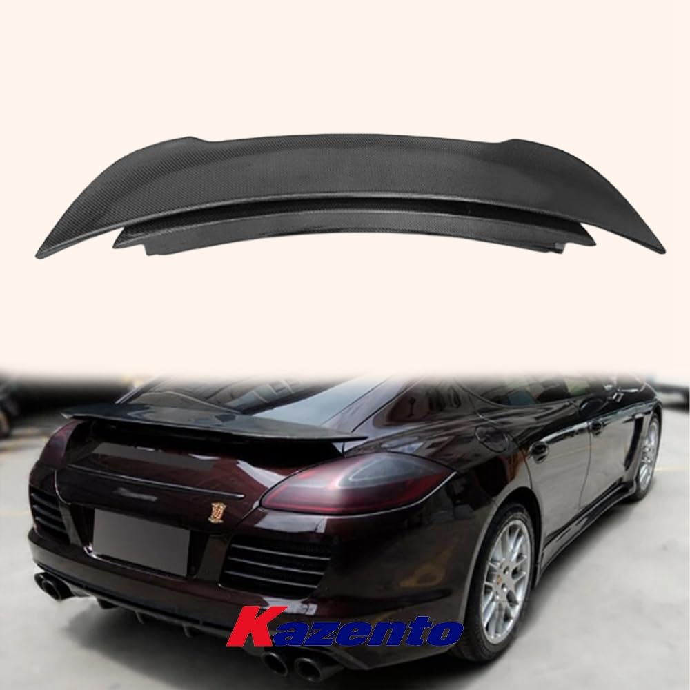 Kazento For Porsche Panamera 970 2012-2014 Carbon Fiber Rear Trunk Spoiler Wing Lip