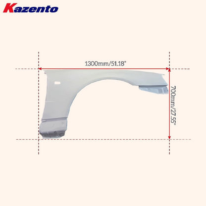 Kazento For R34 Gtr For Nissan Skyline Oem-Style Front Fender Fiber Glass Kazento Carbon Parts 车身侧板 R34-FF-OE-GTR-FRP