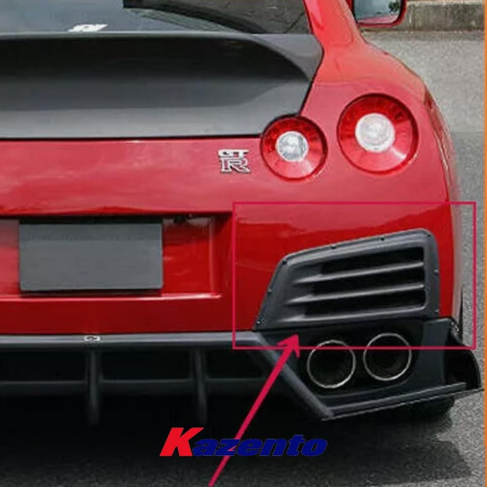 Kazento For R35 Gtr 08-16 Cs Style For Nissan Rear Bumper Duct Fiber Glass Kazento Carbon Parts 车身侧板 R35-BV-R-CS-FRP