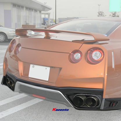 Kazento For R35 GTR  For Nissan 2017on OE Style Carbon Fiber Rear Bumper Diffuser Lip
