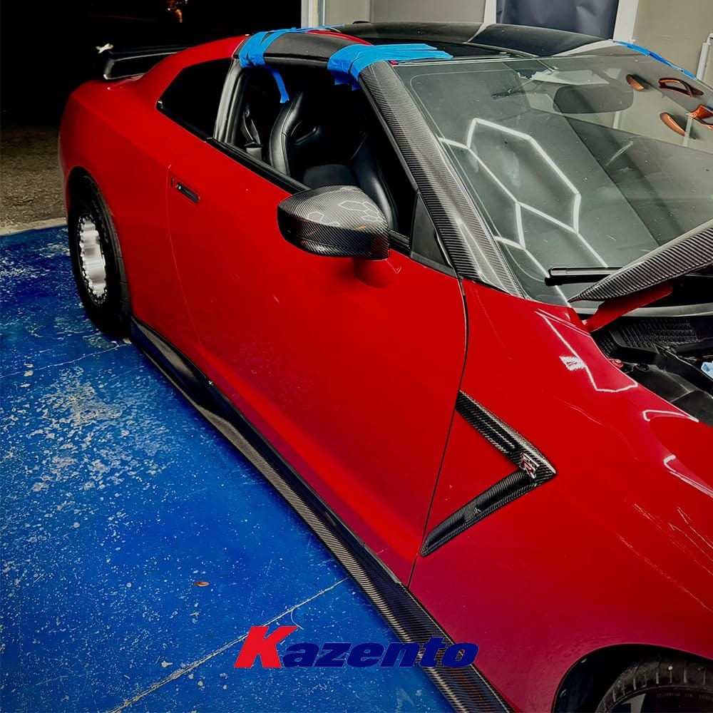 Kazento For R35 Gtr For Nissan Carbon Mirror Frame Shell Replacement Carbon Fiber Kazento Carbon Parts 车身侧板 R35-MC-TI-CF